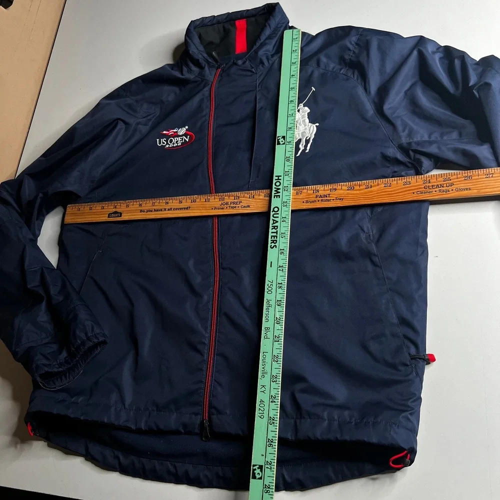 Polo Ralph Lauren RLX US Open 2005 Big Pony Windbreaker Jacket Mens XL Navy Blue